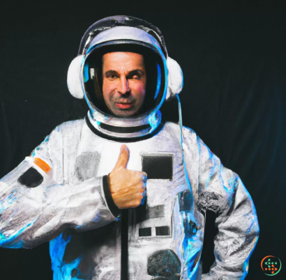 A person in space suit