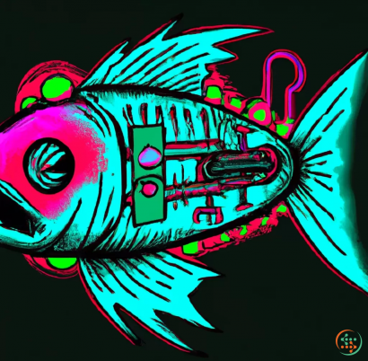 A cartoon of a fish