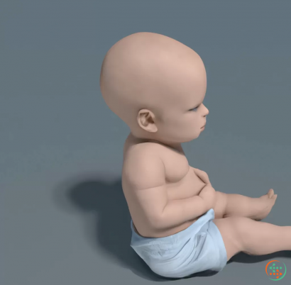 A baby with no shirt