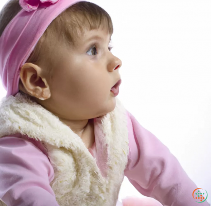 A baby wearing a pink outfit