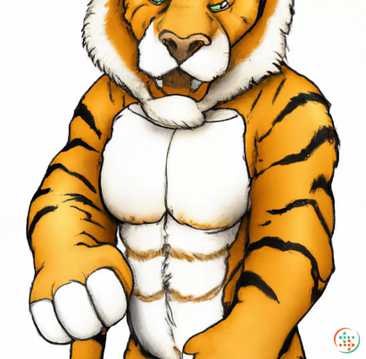 A tiger with a tiger garment