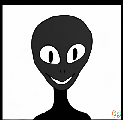 Icon - black alien with wide nose and Zombi face