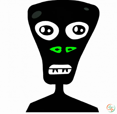 Icon - black alien with wide nose and Zombi face