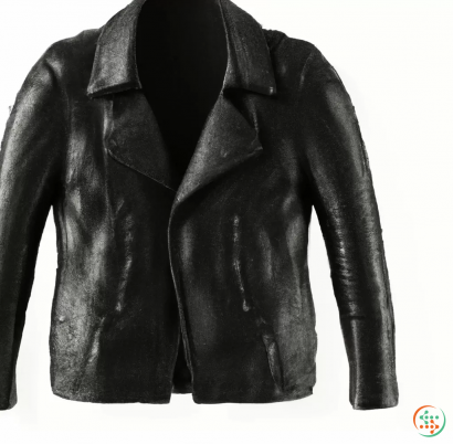 A black leather jacket