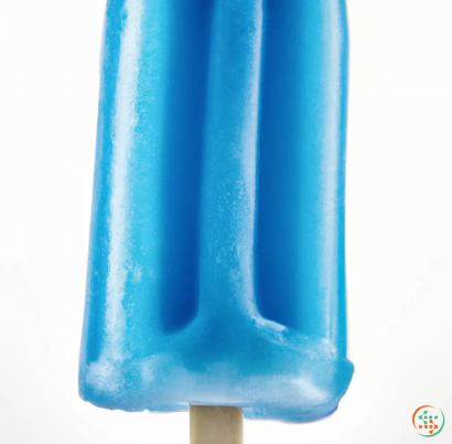 A blue ice cream cone