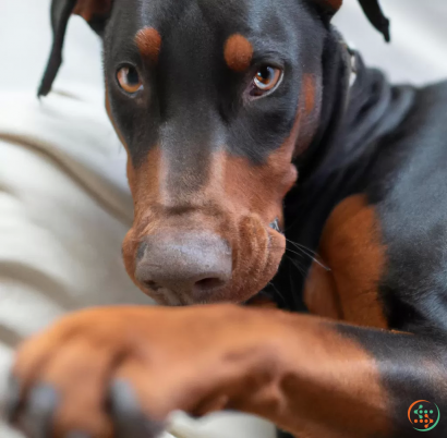 A dog with a person's hand on its face