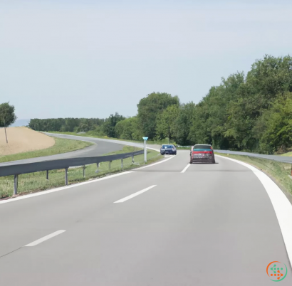 Cars driving on a road