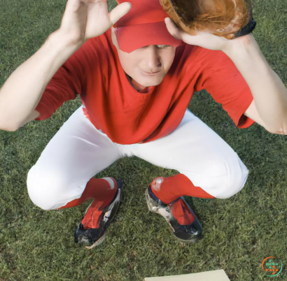 A person in a red shirt