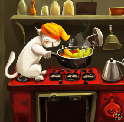 A cat on a stove