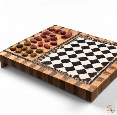 A board game with a board