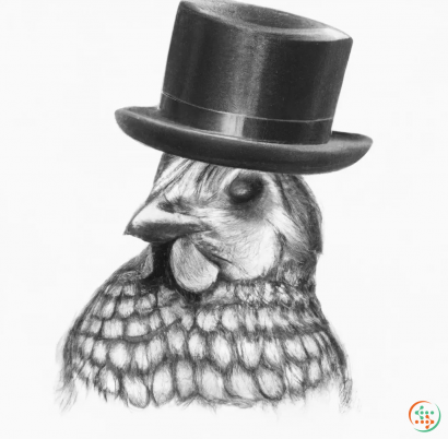 A bird wearing a hat