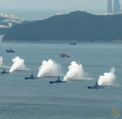 A group of boats on the water