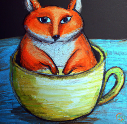 A cat in a tea cup