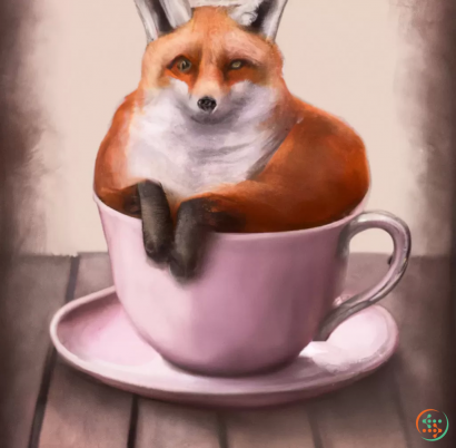 A fox in a teacup