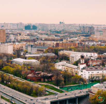 A city with many buildings