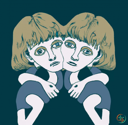 Logo - Conjoined girls, multiple heads in one body