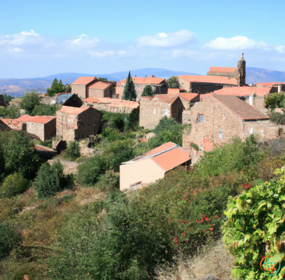 A group of houses in a town