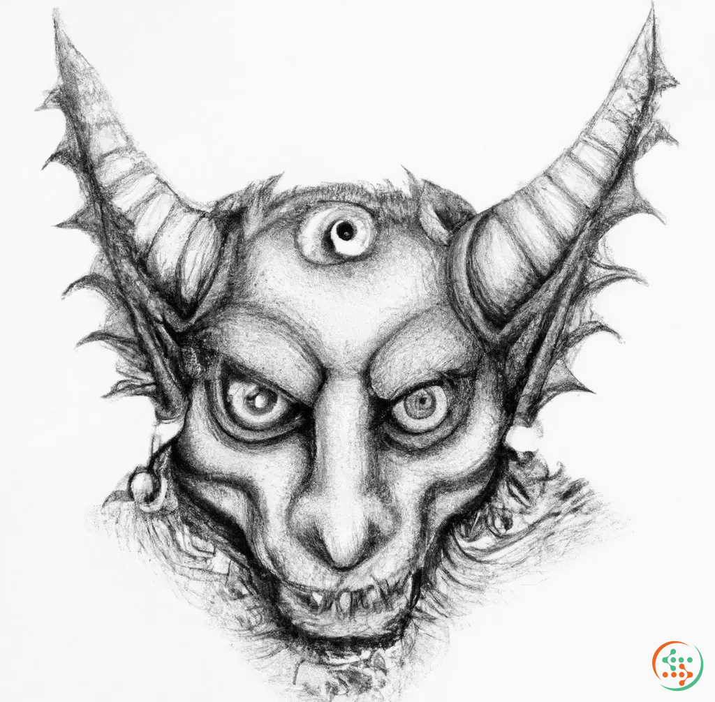 demon face sketch
