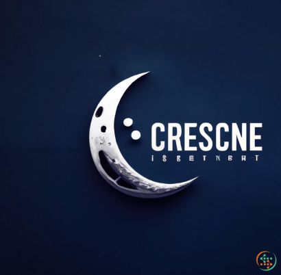 Logo - Digital Art of crescent moon logo