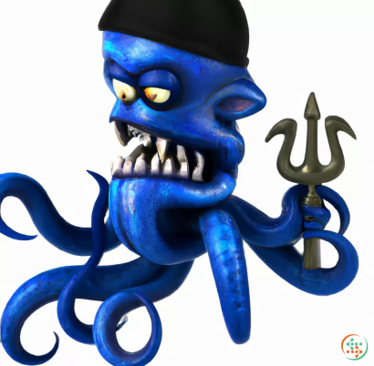 A blue toy character