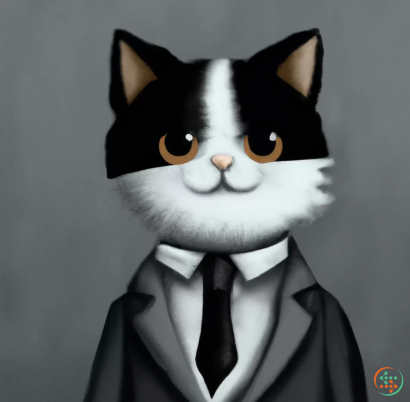 A cat wearing a suit and tie