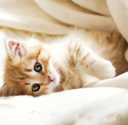 A cat lying on a bed