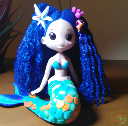 A blue and white toy