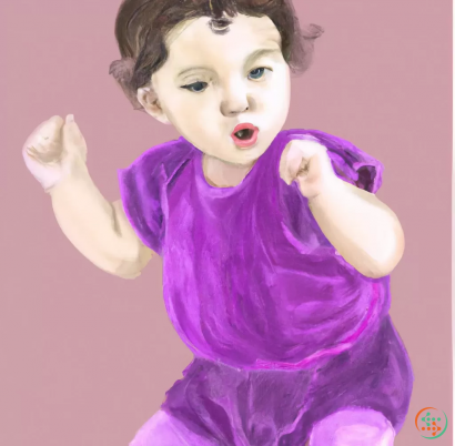A person in a purple dress