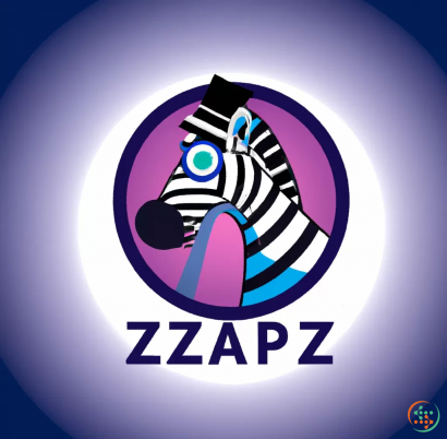 Logo - Dark blue and purple zebra with monocle logo