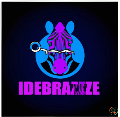 Logo - Dark blue and purple zebra with monocle logo