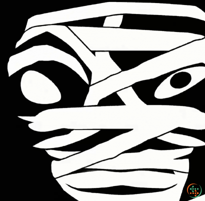 Logo - Dark horror mummy scary face