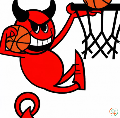 Logo - Devil basketball dunk