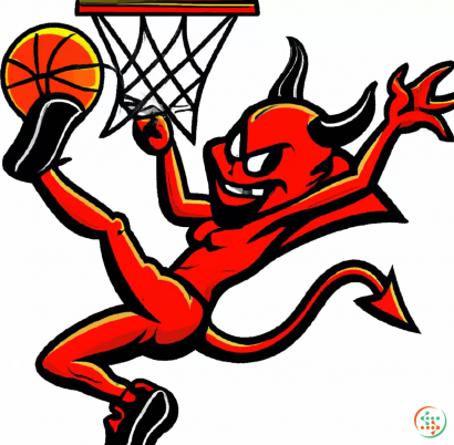 Logo - Devil basketball dunk