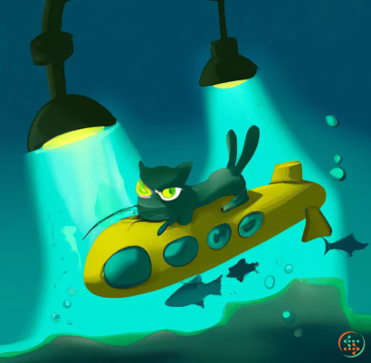A cartoon of a yellow car with a black nose and a black nose