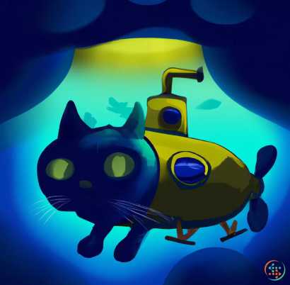 Icon - Digital Art of a cat submarine chimera