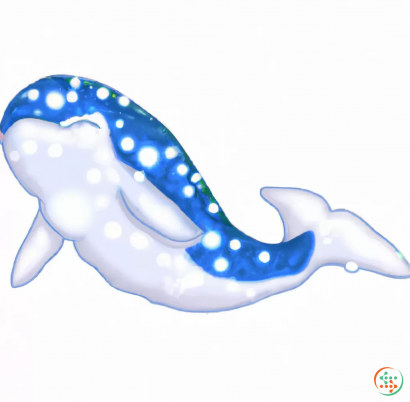 A blue and white sea creature