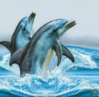 Dolphins jumping out of the water