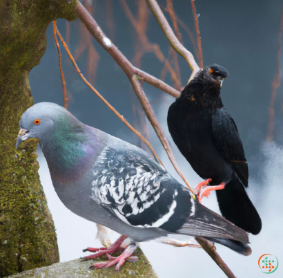 A couple of birds on a tree branch