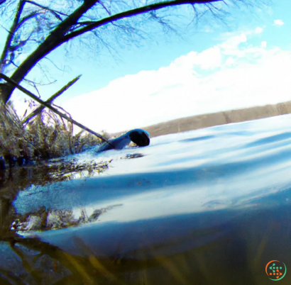 A body of water with trees around it