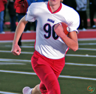 A man running on a field