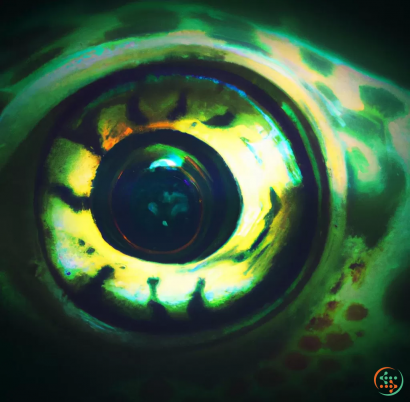 A close up of a green eye