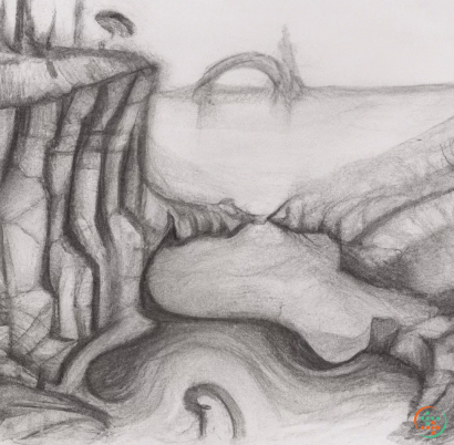 mountains chalk pencil landscape sketch doodle realistic simple poster  round wall hand drawn 30028086 Stock Photo at Vecteezy