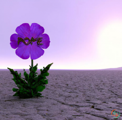 A flower on a beach