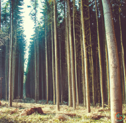 A forest of tall trees