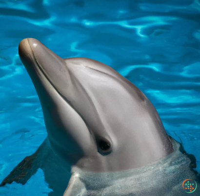 A dolphin swimming in water