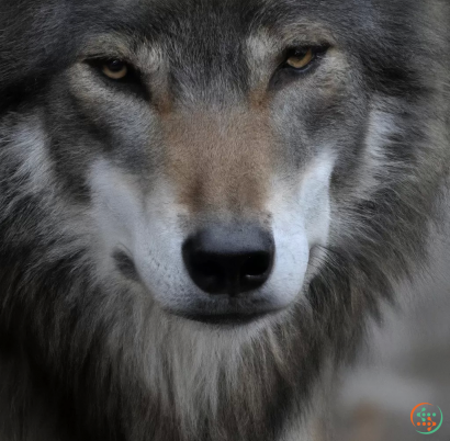 A close up of a wolf