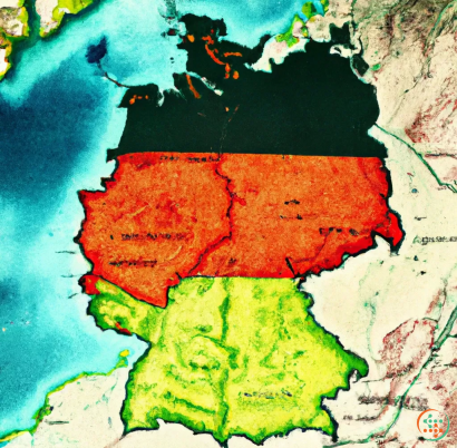 Map - Photograph of germany in 1940 colorized