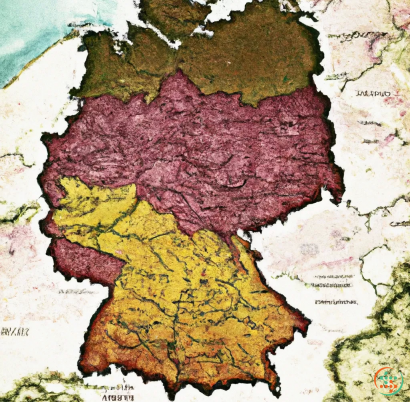 Map - Photograph of germany in 1940 colorized