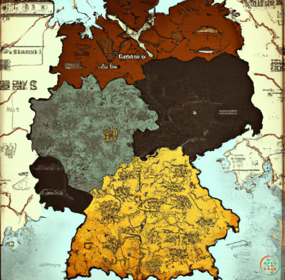 Map - Photograph of germany in World War 2 colorized