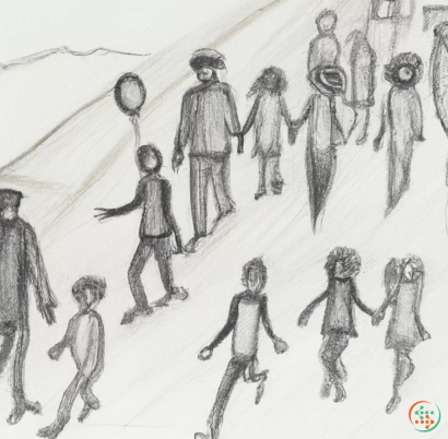 A group of people walking